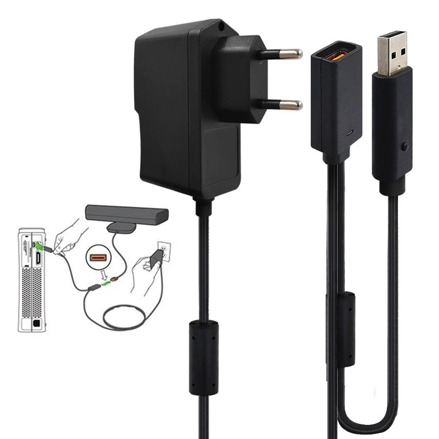 

For X Box Xbox 360 Kinect Adapter Charger Battery Charging Dock Power Adapter Controller Control Supply Unit Game Console Cradle