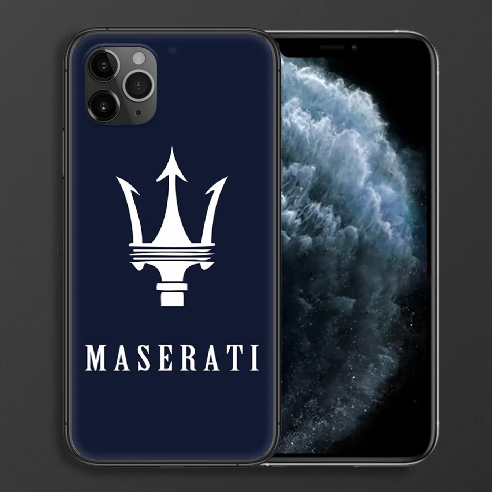 

Maserati Car Logo Phone case For iphone 4 4s 5 5S SE 5C 6 6S 7 8 plus X XS XR 11 12 mini Pro Max 2020 black cover luxury bumper