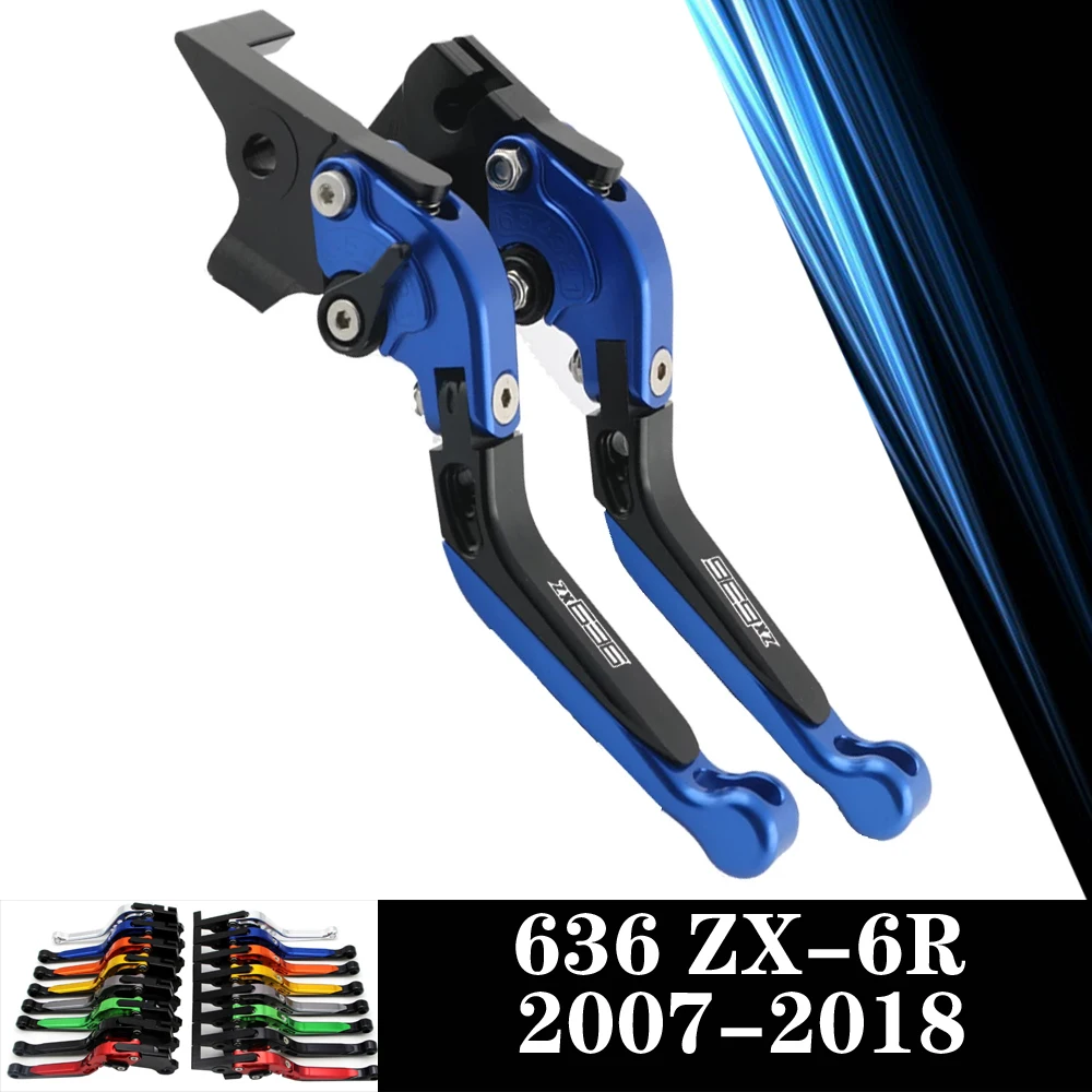 

For KAWASAKI 636 ZX-6R 2007 2008 2009 2010 2011 2012 2013 2014-2018 CNC Motorcycle Adjustable Brake Clutch Lever Levers Folding