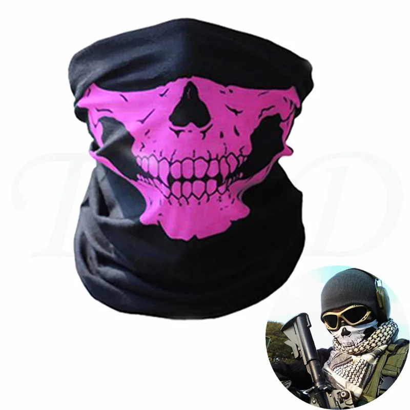 Мотоциклетная маска для шеи и лица лыжная с черепом полумаска Хэллоуина