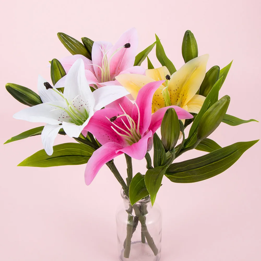 Искусственный цветочный ароматизатор лилии свежий стиль стол узор в виде