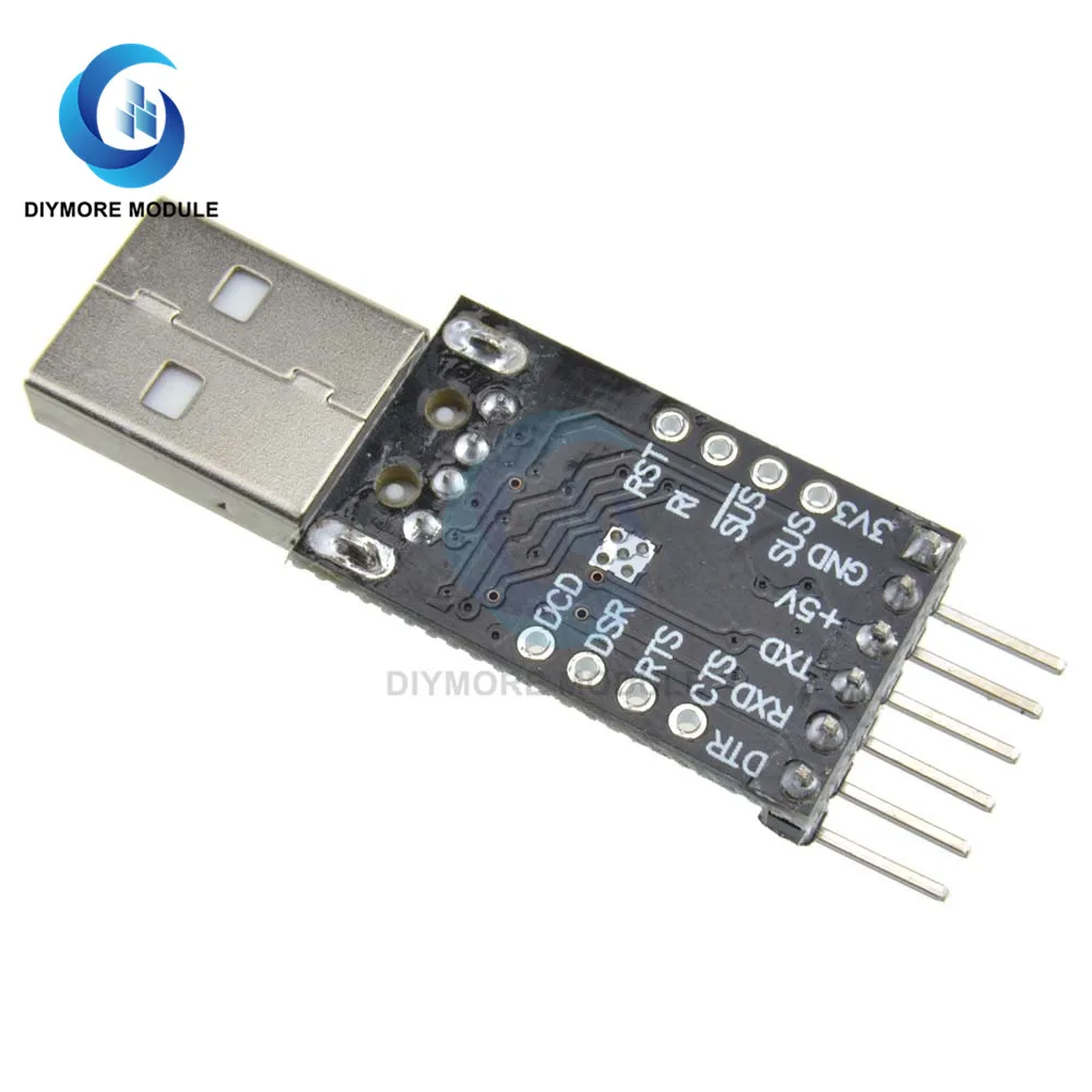 Переходник с USB 2 0 на UART TTL CP2102 6 контактов проводом Dupont замена FT232 CH340 PL2303 |