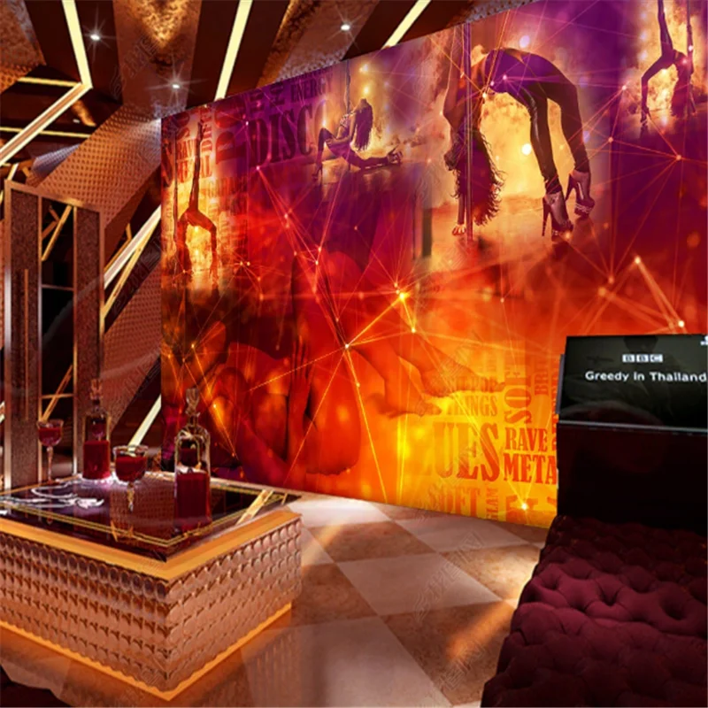 

Agni Sexy Bar ktv Mural WallPapers Industrial Decoration Pole Dance Club Nightclub Background Wall Paper papel de parede 3d