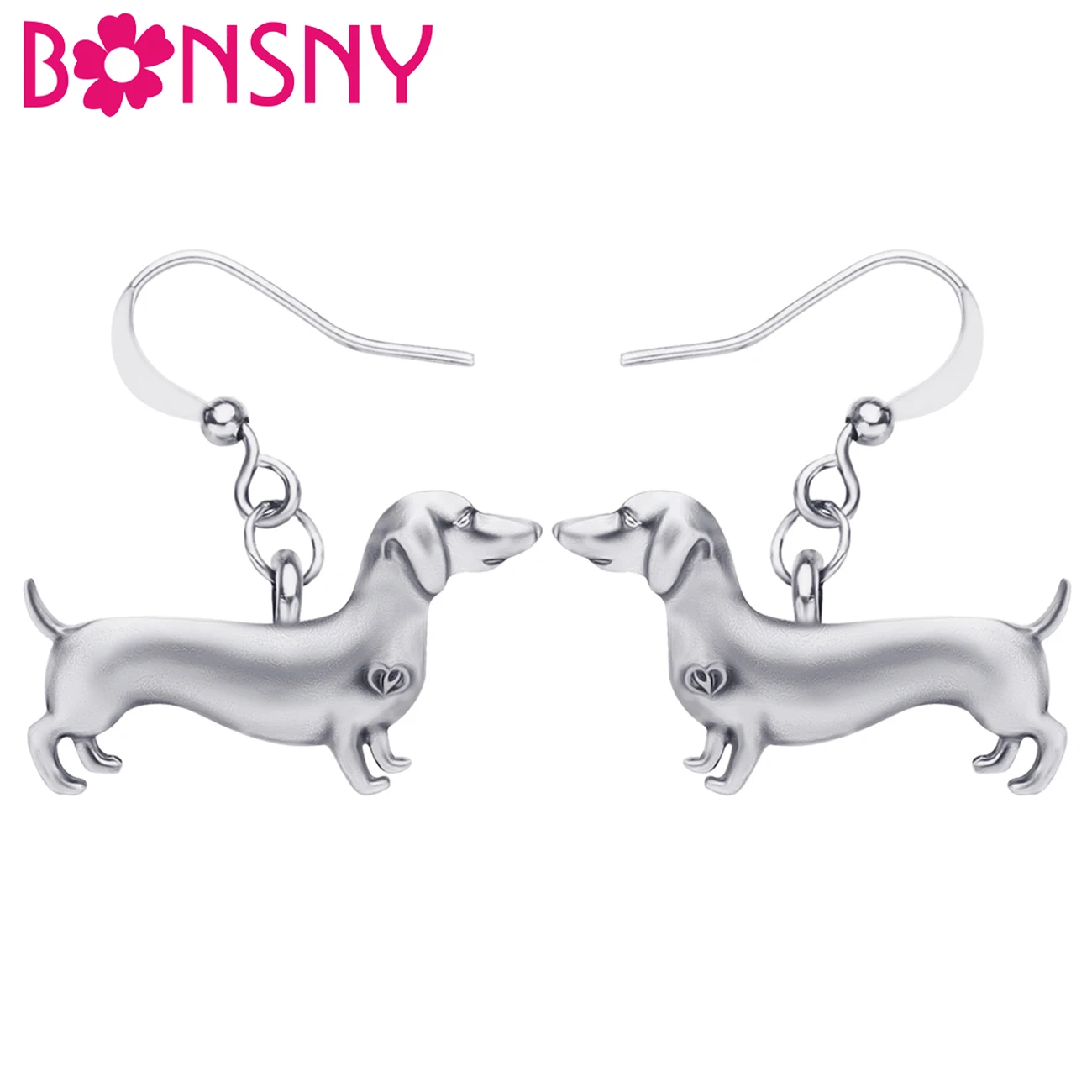 Bonsny металлические антикварные позолоченные длинные милые Подвески в виде таксы