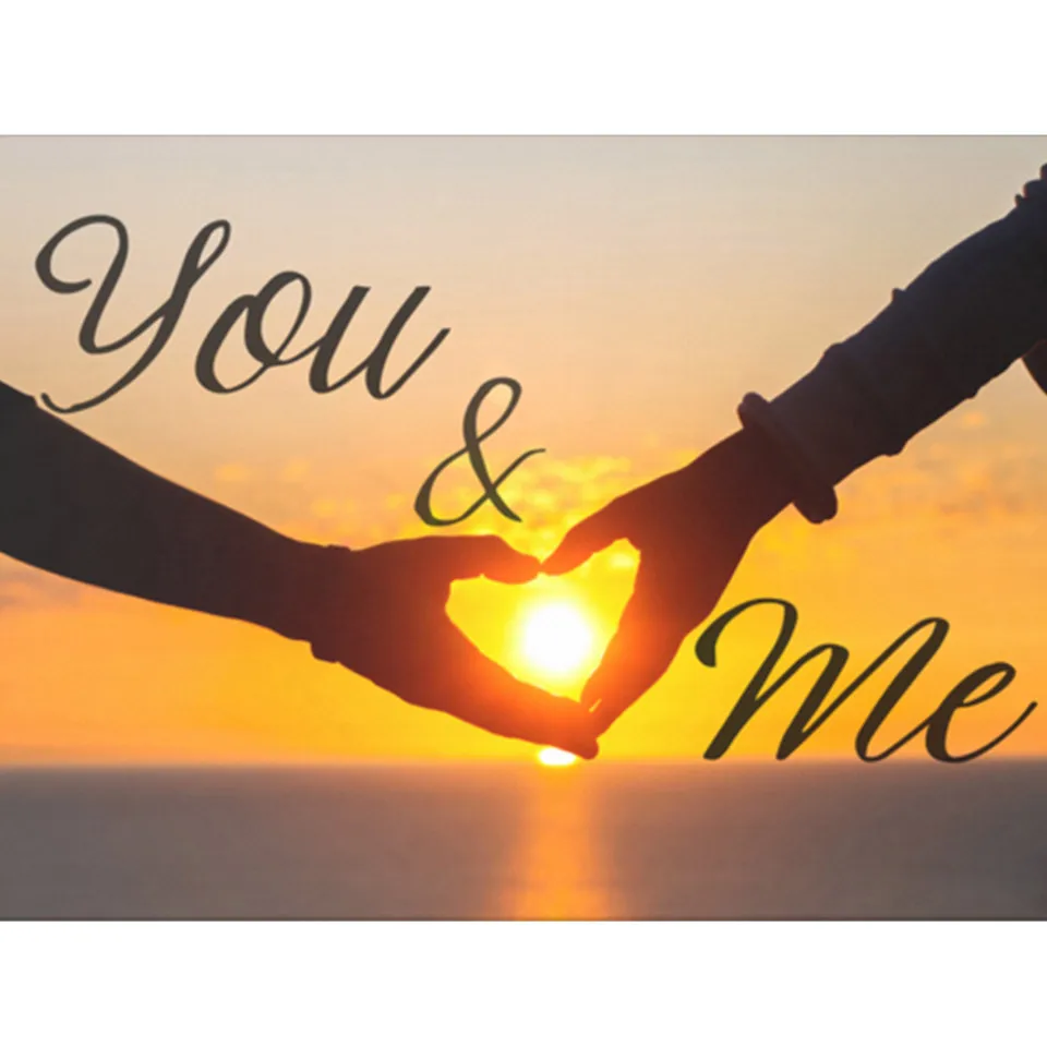 DIY 5D алмазная Картина Закат пара рук любовь искусство картина крестиком набор