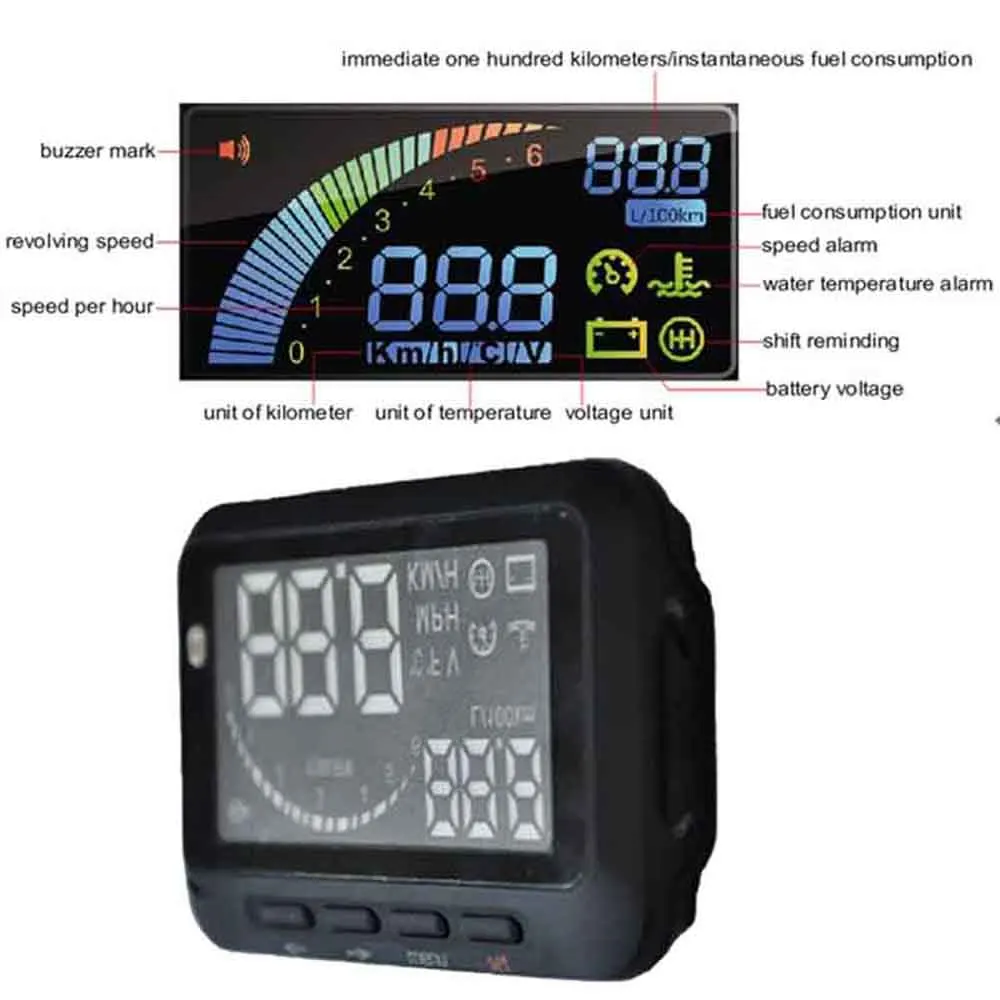 F01 автомобиля HUD Дисплей OBD2 II OBD превышение скорости Предупреждение Системы