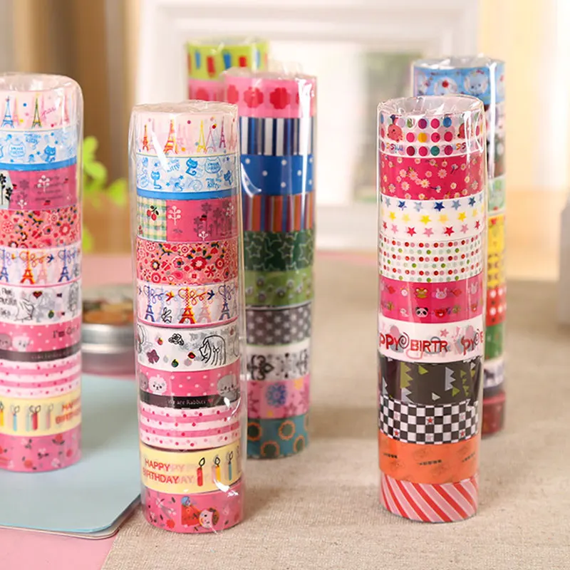 

Washi Tape Printing Tape Set DIY Masking Tape Cute Stickers Stationery Gift Decoration Home School Supplies Adhesives Office