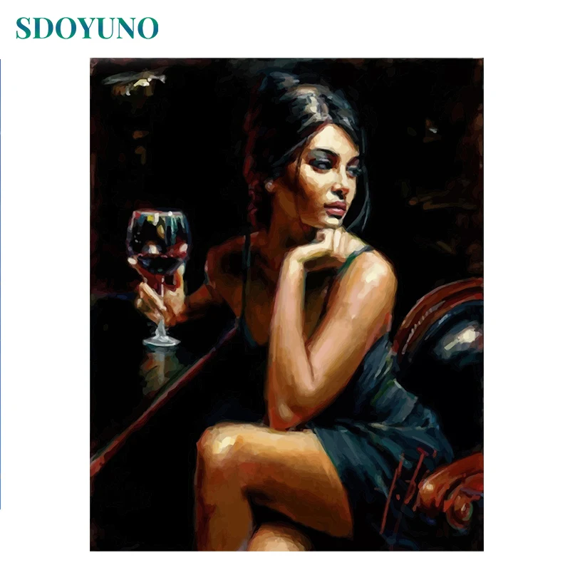 SDOYUNO картины по номерам раскраска декор для дома рисование на холсте сексуальное