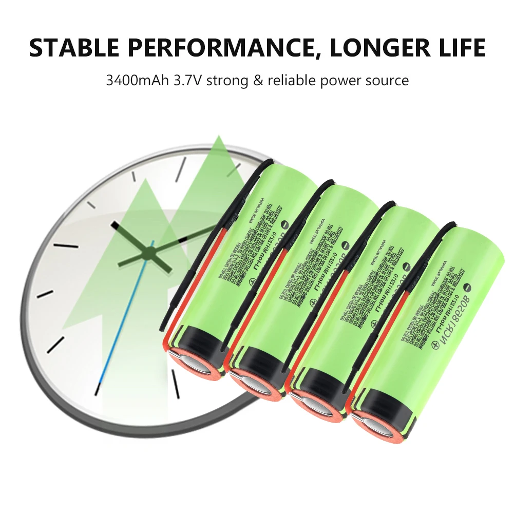 Panasonic 1/2/4/6/8/10x Перезаряжаемые 3 7 v NCR18650B Батарея 20A 3400mAh литий ионный NCR 18650B