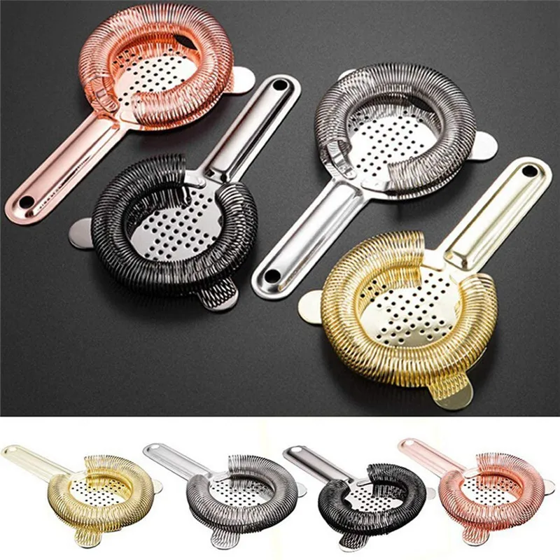 

50Pcs/Lot 4 Colors 304 Stainless Steel Cross Ice Filtration Machine Filter Strainer Bartender Special Bartender Wholesale