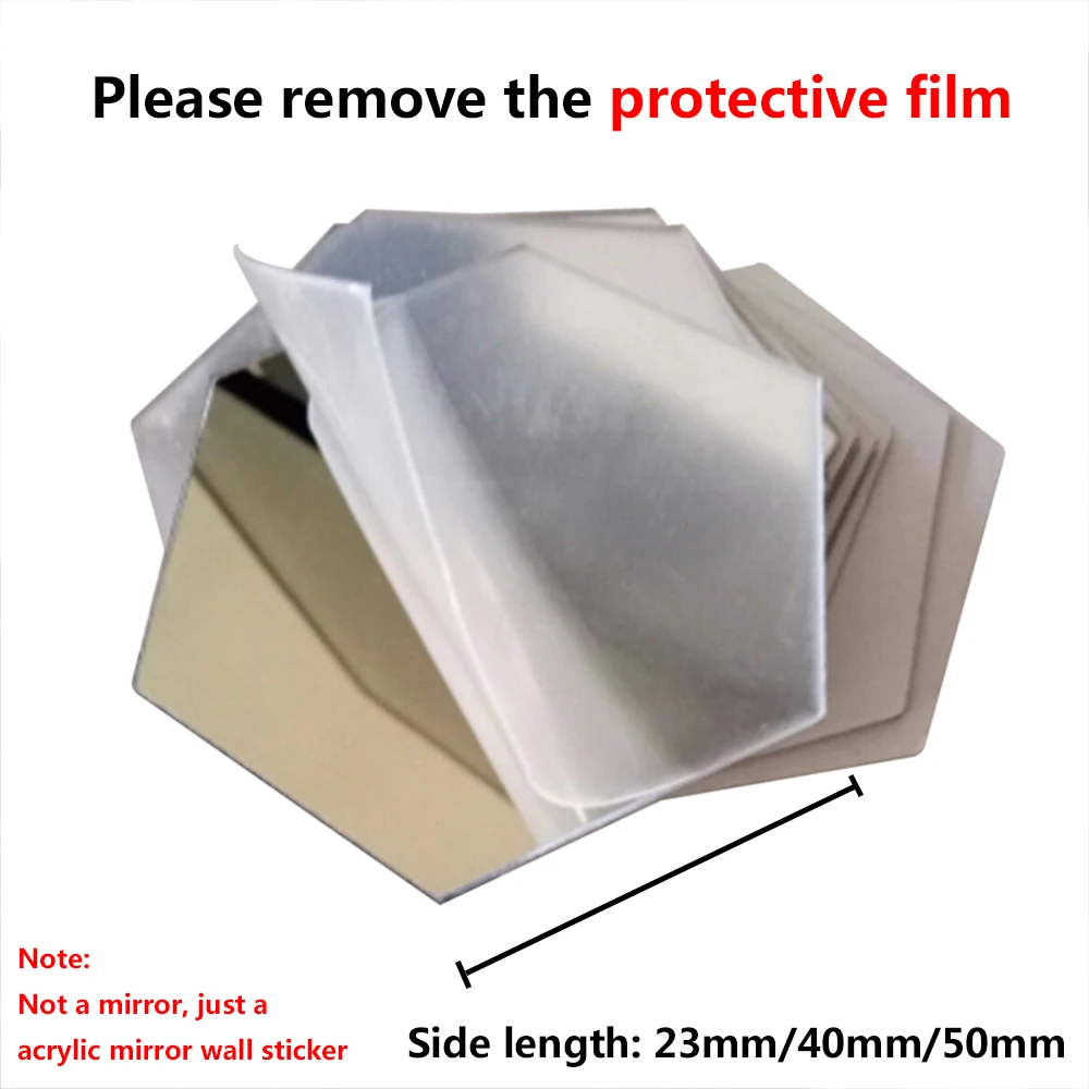12 шт./компл. DIY 3D зеркала стены Стикеры s шестиугольник домашний декор зеркальный
