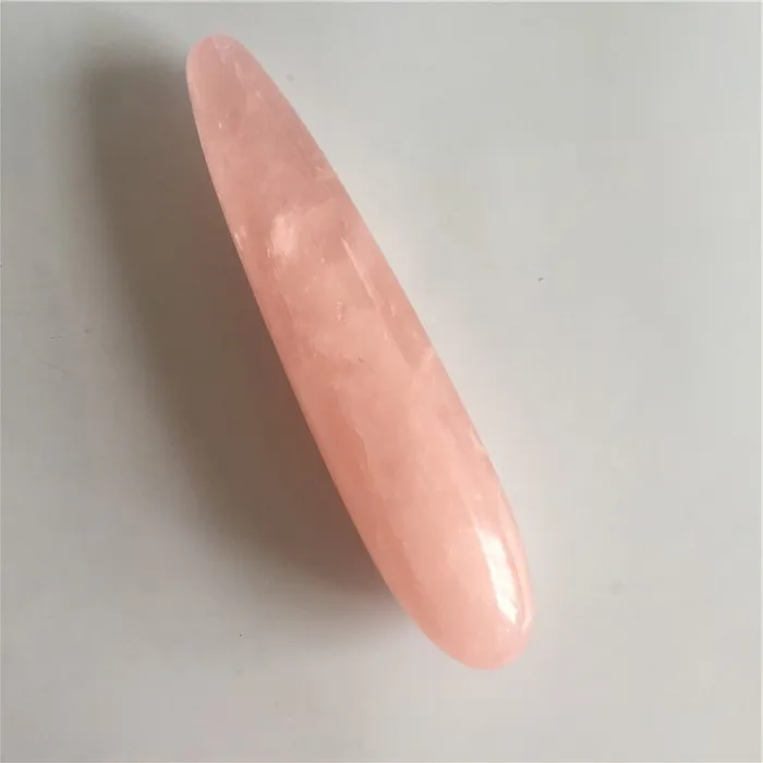 Массажная палочка из розового кварца 14 16 см с натуральным розовым
