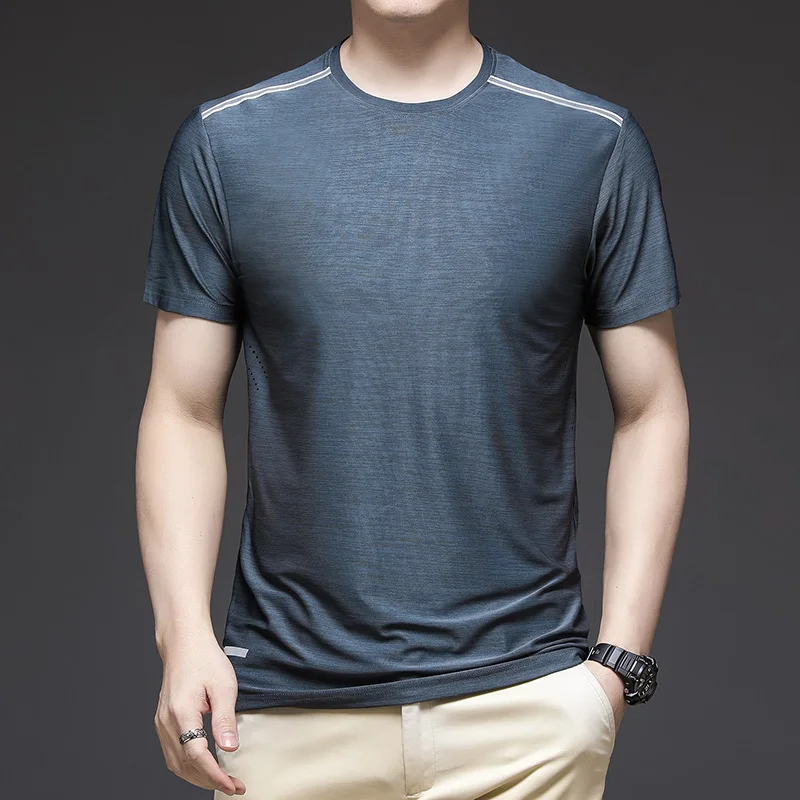 Huncher летние мужские футболки 2021 спортивные быстросохнущие Топы с коротким