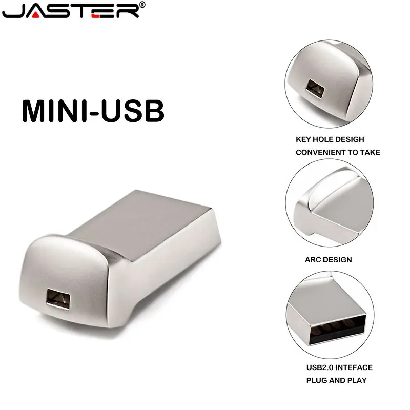 USB флеш накопитель JASTER металлический 4/8/16/32/64/128 ГБ|USB флэш-накопители| |