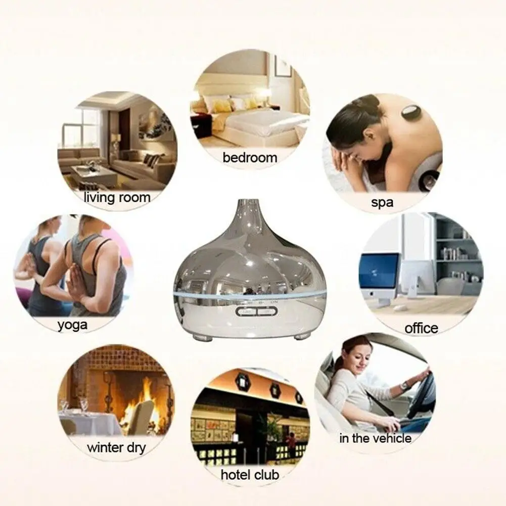 

Electroplate Aroma Diffuser Aromatherapy Humidifier Oils For Home Ultrasonic Decor Office Free BPA 300ml Humidificador 4 Ti F1N0