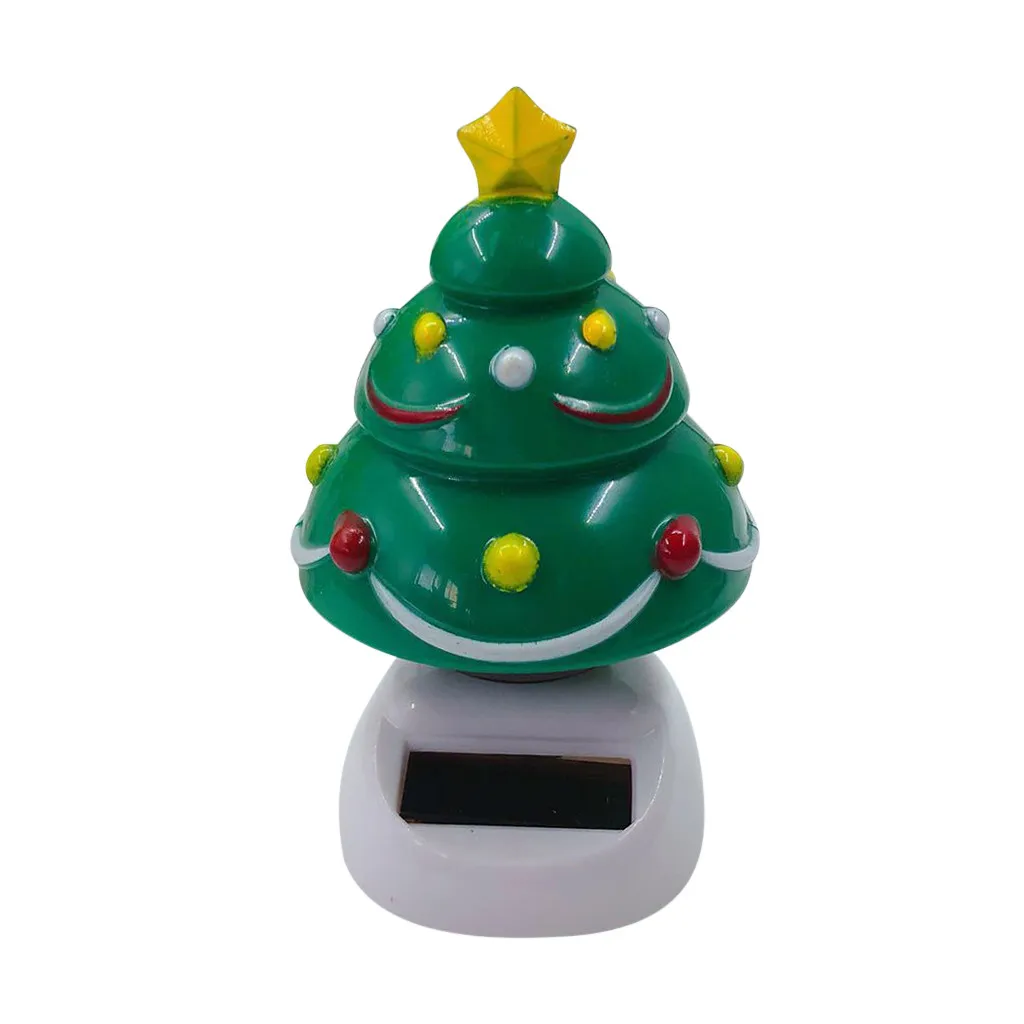 Рождественская тематика танцующий Санта Клаус на солнечной батарее качающийся