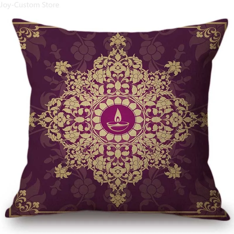 18 &quotфиолетовый квадрат Дивали фестиваль декоративное покрывало для дивана