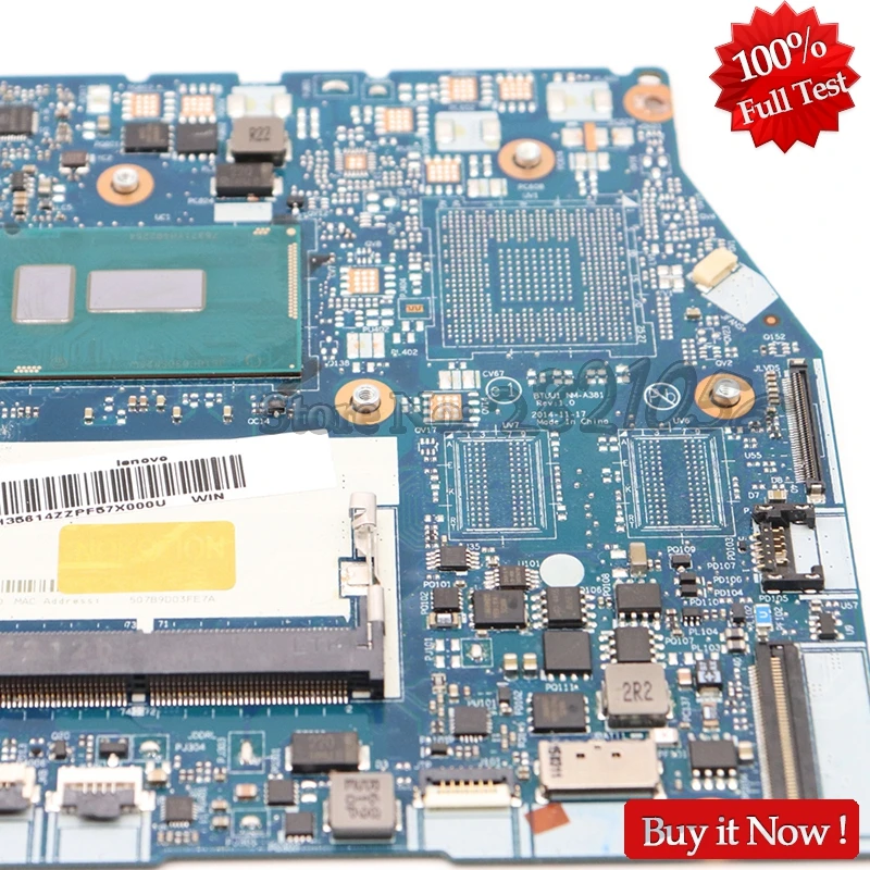 NOKOTION BTUU1 NM-A381 основная плата для lenovo yoga 3 14 Материнская плата ноутбука I3-5005U процессор DDR3L полный тест