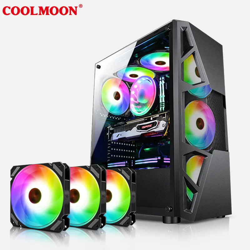 

12cm Computer PC Case Fan Silent Cooling Fans CPU Small 6pin Adjust 12V DC Power Supply Ventilador 120mm RGB 5V 3Pin Radiator