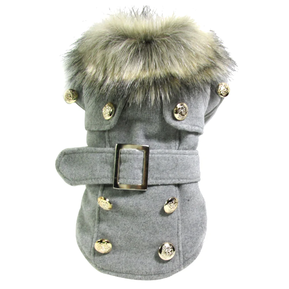 

Pet Autumn Winter Coat Fashion Pet Costume Warm Pet Clothes for Puppy Dog (Grey, Size)