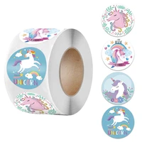 1inch kawaii children stickers cute anime unicorn mermaid animal reward kids stationery stickers gift school teacher supplies