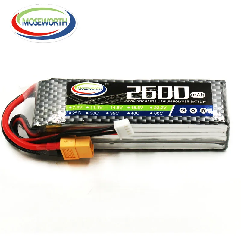 3S 11 1 V 2600 мА/ч 30C 40C 60C RC игрушки LiPo Батарея скорость серийной съемки для РУ самолет