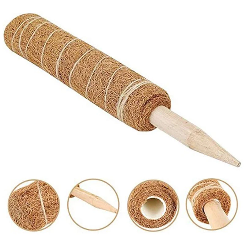 

Extended Coir Moss Totem Pole, Coco Coir Poles Coconut Fibre Support Stake, Plant Support Pole 6PCS