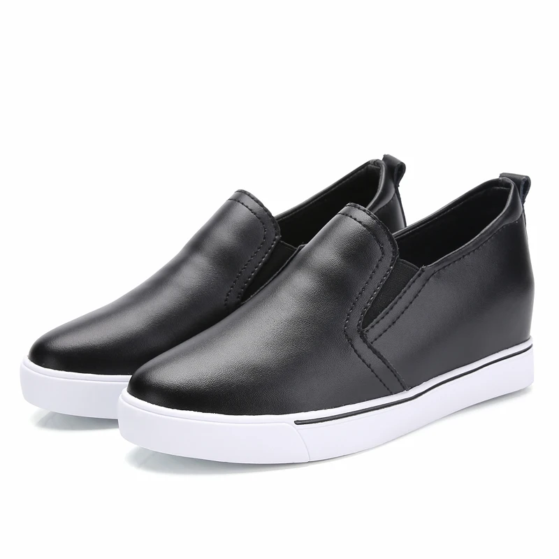 

FEBMOFL Women Flats Platform Loafers Ladies Elegant Genuine Leather Moccasins Shoes Woman Autumn Slip On Casual Women's Shoes