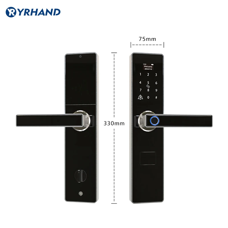 Дверной смарт-замок Tuya s водонепроницаемый со сканером отпечатков пальцев без