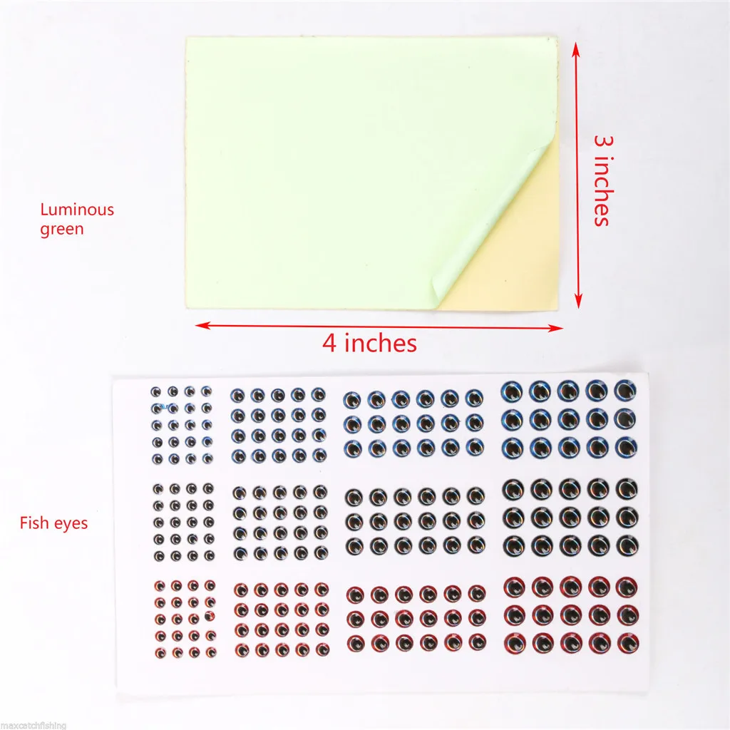 180 шт. 3D голографические рыболовные приманки глаза 4 размера для вязания мушек