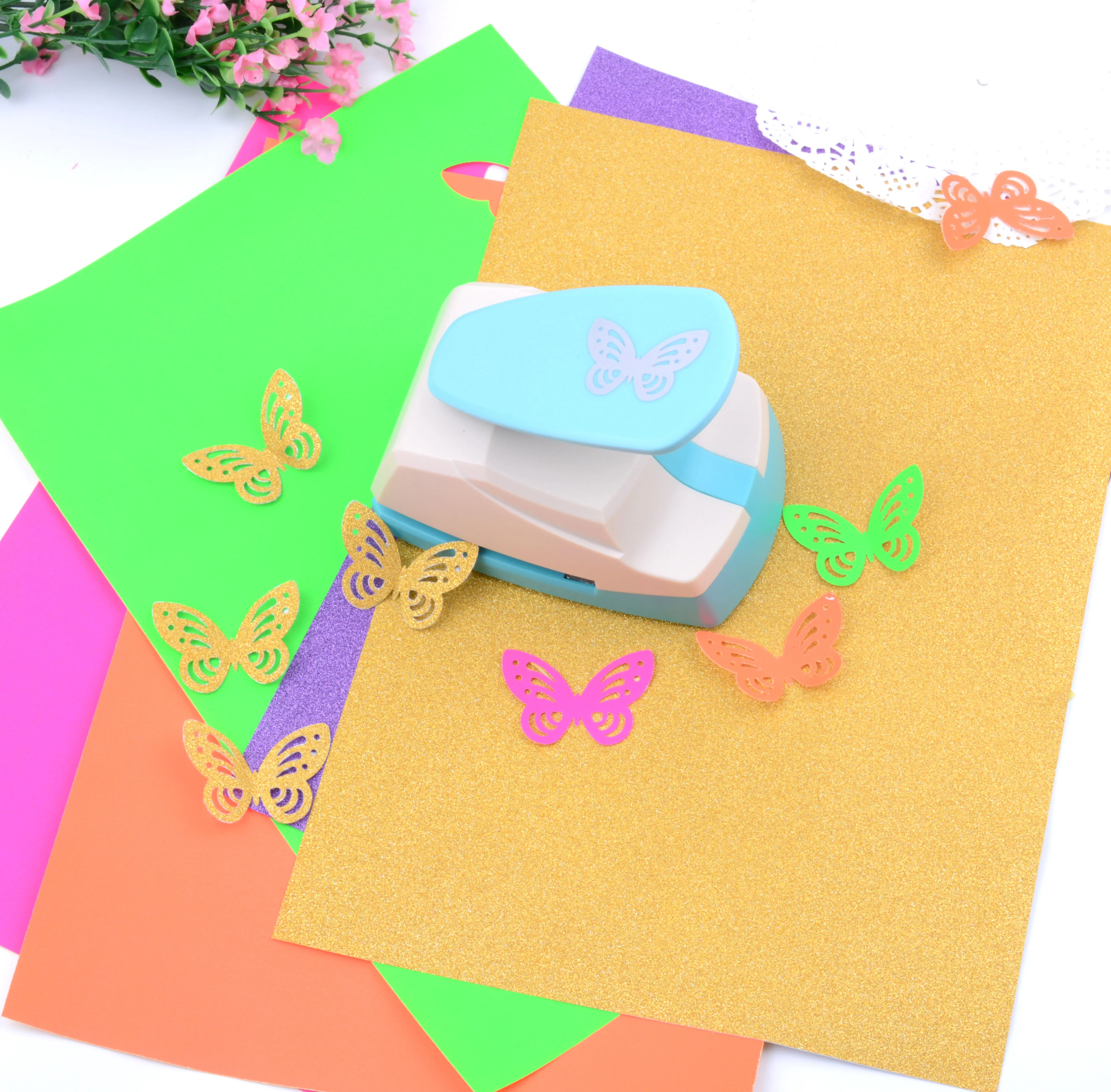 Большой Дырокол в форме бабочки 3D резак для бумаги детские инструменты