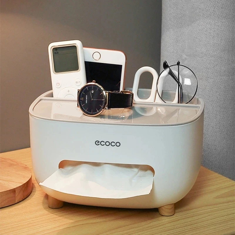 

Tissue Storage Box Napkin Holder Multifunctional Sundries Storage Ontainer Living Room Stationery Organizer Box For Home Office