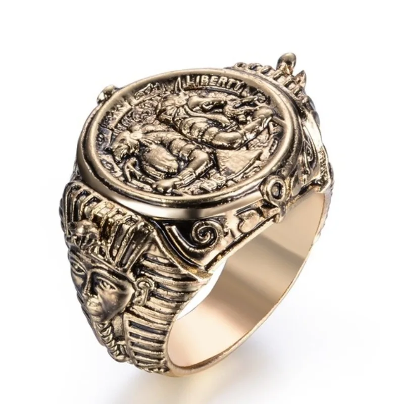 

Mens Vintage Fashion Ring Egypt Grim Reaper Anubis Ring Travel Souvenir Ring Jewelry Gift
