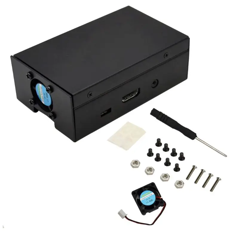 

Aluminum Case Metal Shell Box Enclosure for Raspberry Pi Model 3B/3B+/2B/2B+ Kit G6DD
