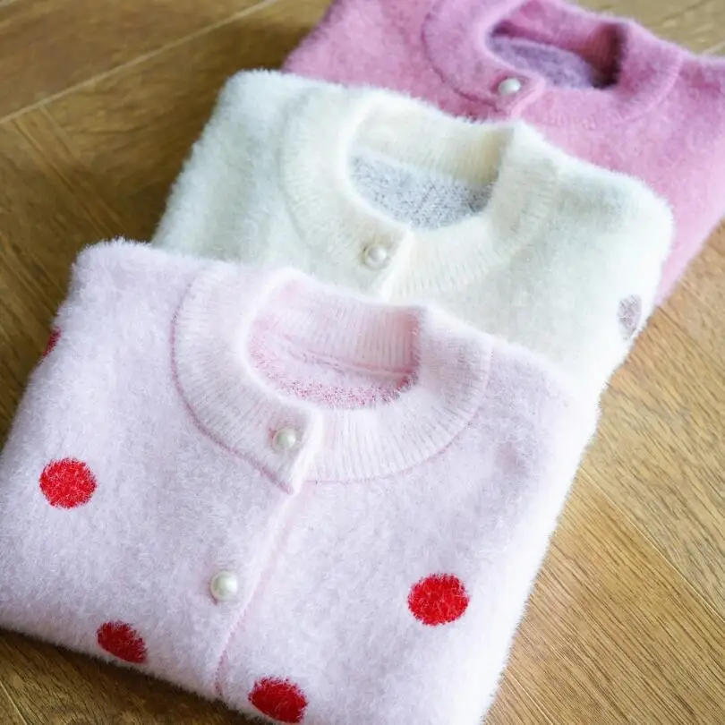 Весенне-осенняя одежда для малышей трикотажное пальто девочек свитер детские