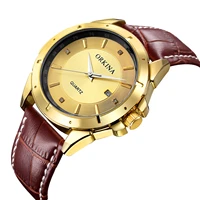 2021 casual quartz watches men fashion luxury leather strap wristwatch casual waterproof watch man