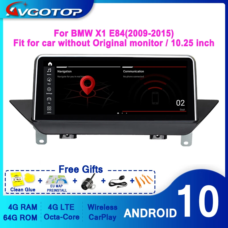 AVGOTOP Android 10 Car Head Uint For BMW X1 E84 E48 Original CIC NBT EVO System Wifi GPS Multimedia Audio AVGOTOP Android 10 Car Head Uint For BMW X1 E84 E48 Original CIC NBT EVO System Wifi GPS Multimedia Audio