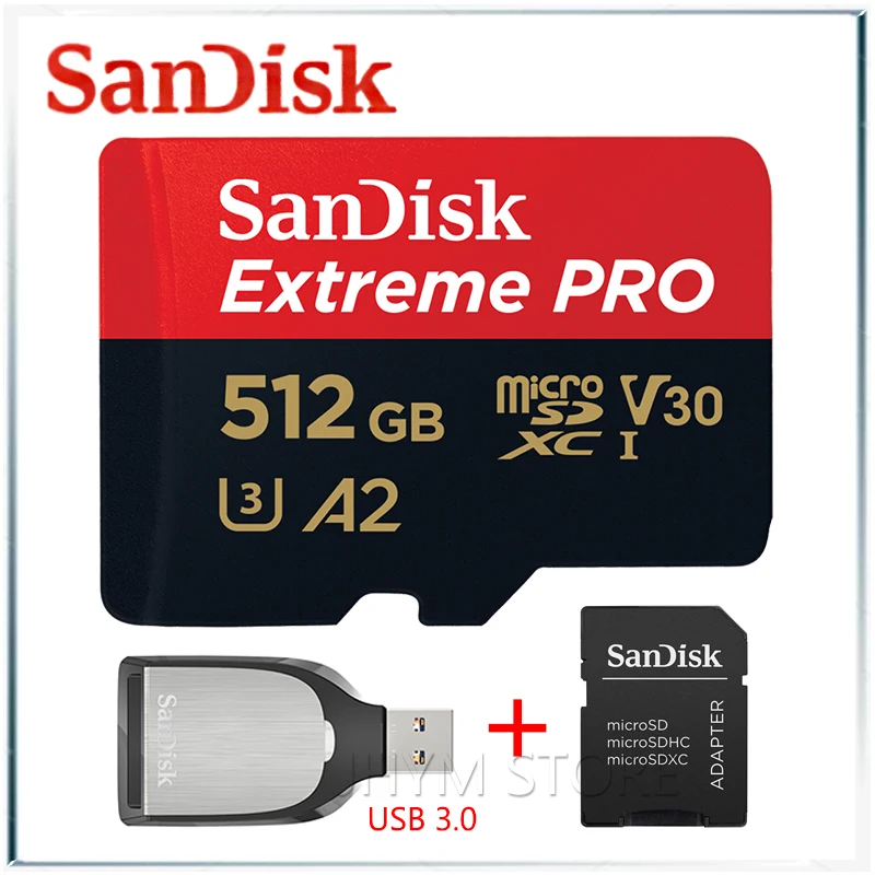 Карта памяти sandisk extreme pro карта micro sd 256 ГБ san disk tf карты microsd 32 512 карта|Карты памяти| |