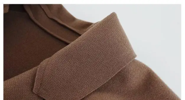 

Fashion Wool Coat Women Long Sleeve Collar Outwear Jacket wool Casual Autumn Winter Elegant Overcoat plus size uuyy83