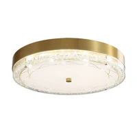 nordic modern led ceiling lights round bedroom study acrylic luminaire luxury home decor copper ceiling lamp surface mounted