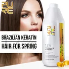 Продукт для выпрямления волос PURC 12% Бразильский кератин для обработки глубоких вьющихся волос разглаживающий мягкий уход за волосами