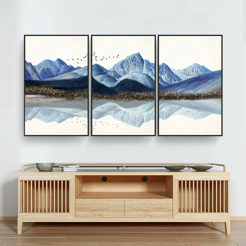 

Abstract Landscape Canvas Paintings Blue Mountain Posters and Prints Modern Home Wall Art Modular Pictures for Living Room Decor