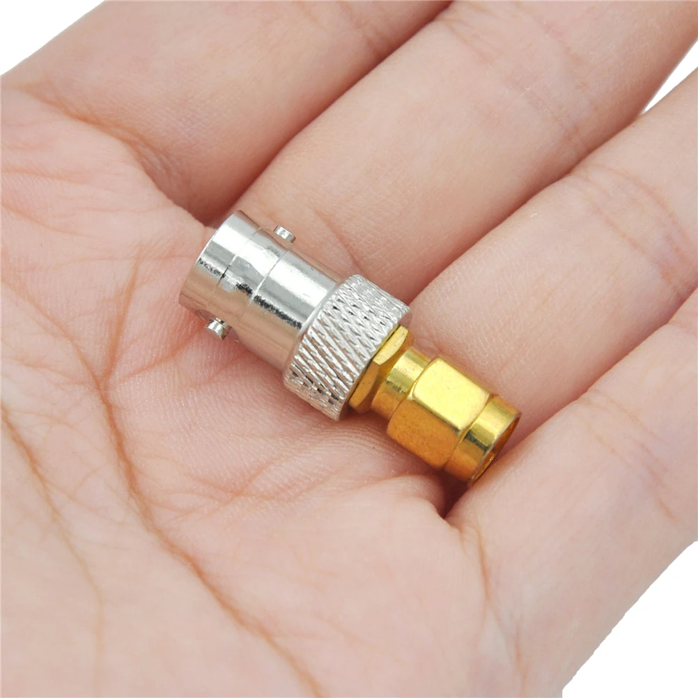 

1Pc Gold Tone SMA Male to Silver Tone BNC Female Connector Adapter