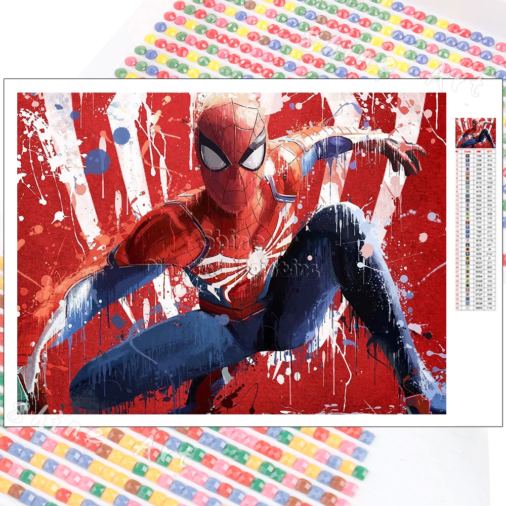 

5D алмазная живопись Marvel, суперстальной Человек-паук, Hero, Новое поступление, набор, хобби, искусство, сделай сам, мозаика, полная квадратная, к...