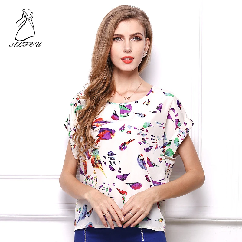 Женская свободная майка большого размера с коротким рукавом шифоновая рубашка