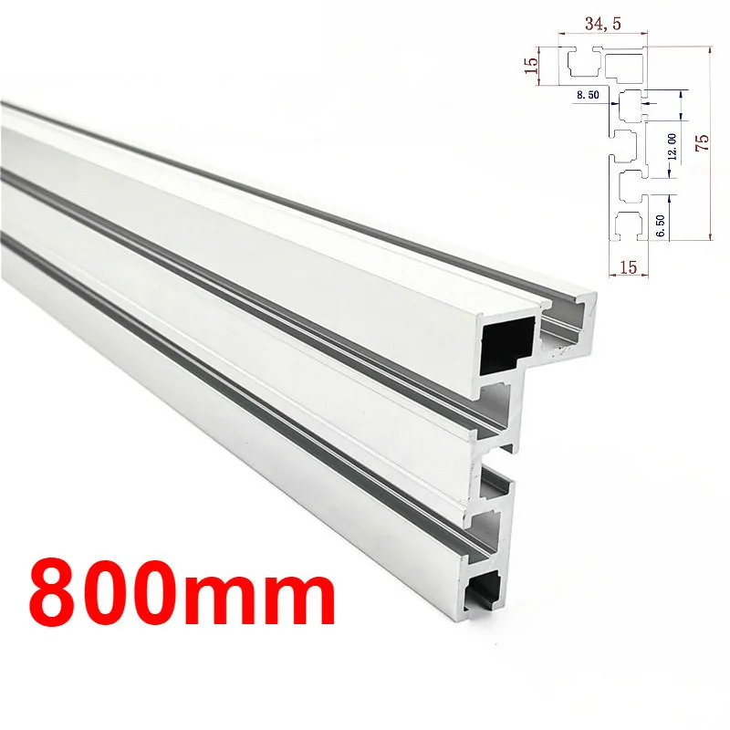 800mm Fence Инструмент для деревообработки, измерительный прибор и 400/600/800 мм аллюминиевый забор с Метрическая линейка, пила откидная крышка пластины, рутер стол вставка пластины - Цвет: 800mm Fence