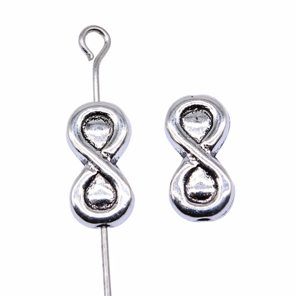 20 шт. бусины символы знака бесконечности 13 х6 мм|Шармы| |