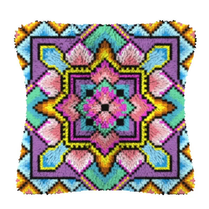 

Flower lattice DIY Segment Embroidery Material Latch Hook Handcraft Carpet Embroidery Latch Hook Rug Kits