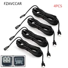 4 шт.лот 2,5 м4 м Универсальный черный 2-контактный Удлинительный кабель для автомобильного парковочного датчика заднего хода водонепроницаемый