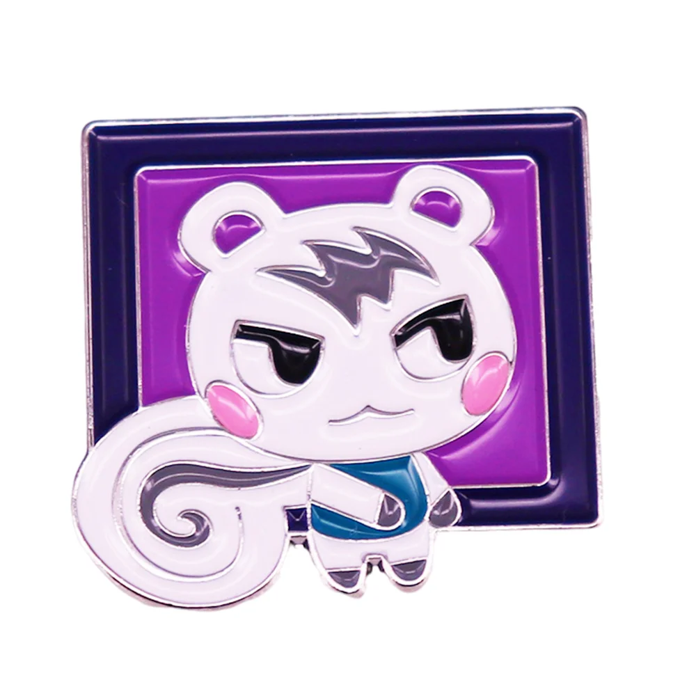 

Animal Crossing Army Badge Metal Badge Creative Kawaii Decorative Pin Isabel Brooch Villager Bear Stitch Brooch